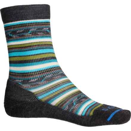 FITS Light Multi-Pattern Hiking Socks - Merino Wool, Crew (For Men) in Tiger Lily