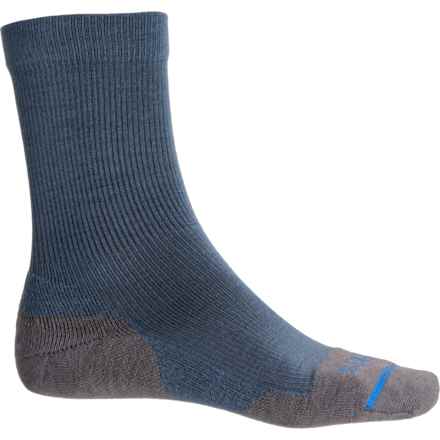 FITS Lightweight Hiking Socks - Merino Wool, Crew (For Men) in Steel Blue