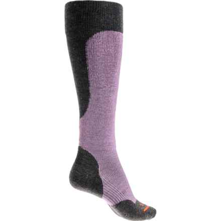 FITS Lightweight Ski Socks - Merino Wool, Over the Calf (For Women) in Grape Jam
