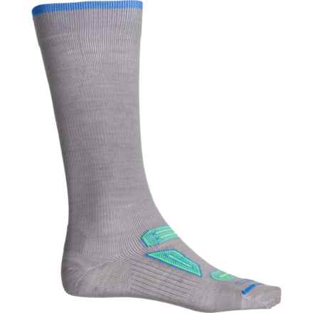 FITS Ultralight Ski Socks - Merino Wool, Over the Calf (For Men and Women) in Titanium