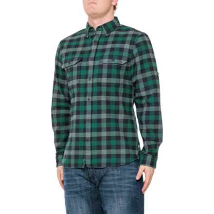 Fjallraven Skog Flannel Shirt - Long Sleeve in Arctic Green/Dark Navy