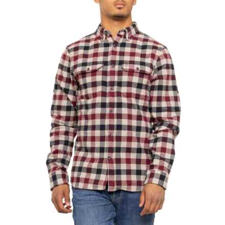 Fjallraven Skog Flannel Shirt - Long Sleeve in Dark Garnet-Fog