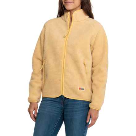 Fjallraven Vardag Pile Fleece Jacket in Mais Yellow