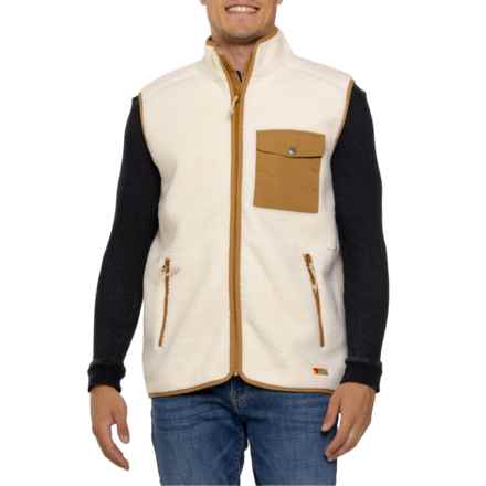 Fjallraven Vardag Pile Fleece Vest in Chalk White-Buckwheat Brown