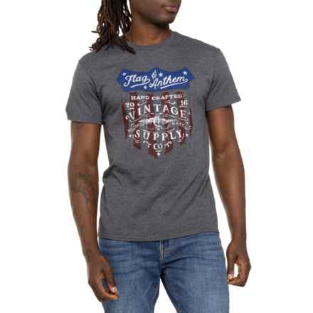 FLAG & ANTHEM Vintage Supply Shield T-Shirt - Short Sleeve in Charcoal Heather