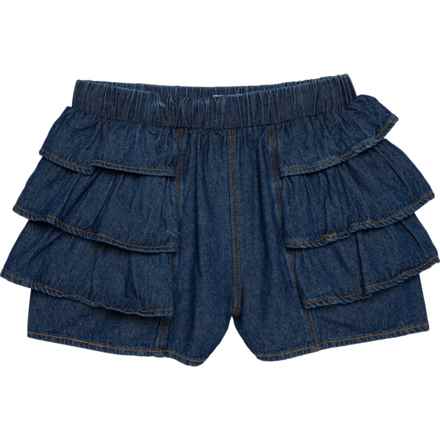 Flapdoodles Little Girls Ruffle Shorts in Medium Stn