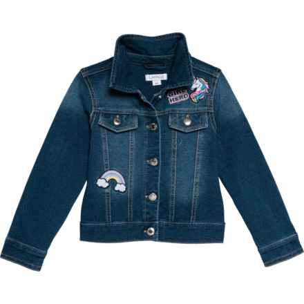 Flapdoodles Toddler Girls D-Com Denim Jacket in Med Stone