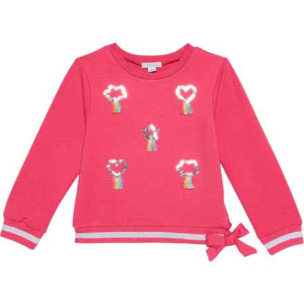 Flapdoodles Toddler Girls Sparkle Rib Shirt - Long Sleeve in Hot Pink