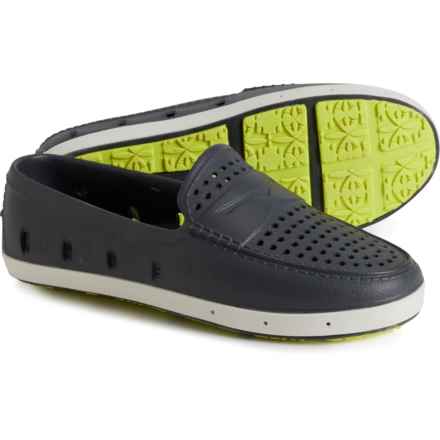 Floafers Boys London Water Shoes - Waterproof in Asphalt/Lime Green