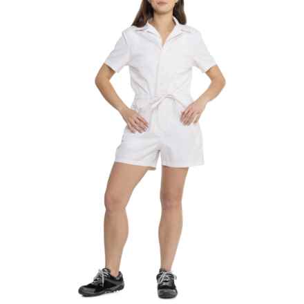 Flylow Around Town Romper - Short Sleeve in Tusk