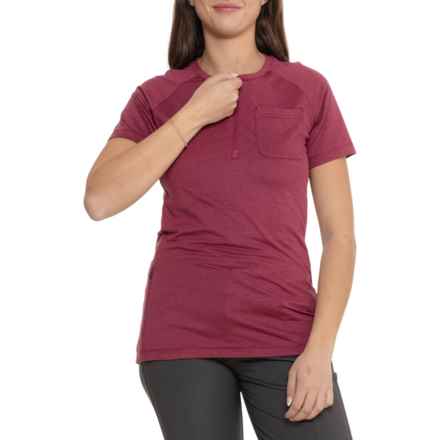 Flylow Jessi Mountain Bike Jersey - UPF 50+, Zip Neck, Short Sleeve in Rouge