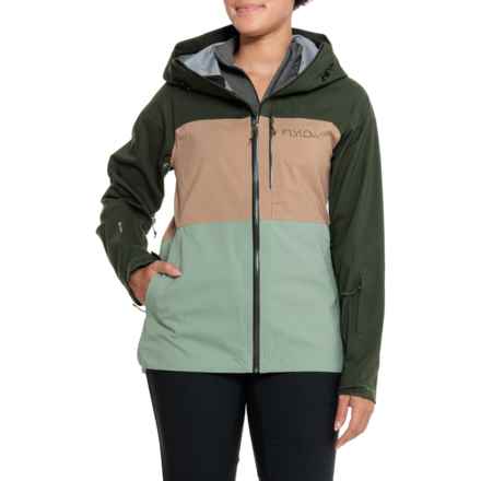 Flylow Lucy Ski Jacket - Waterproof in Pine/Chai/Seaglass