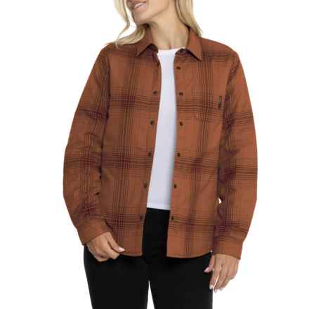 Flylow Penny Insulated Flannel Shirt - Long Sleeve in Copper/Galaxy