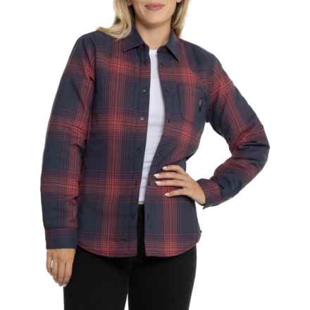 Flylow Penny Insulated Flannel Shirt - Long Sleeve in Night/Chili