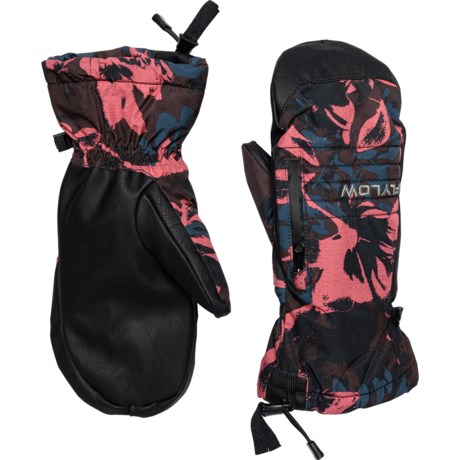 Flylow Snowman Mittens - Waterproof, Insulated (For Women) in Chili Camo