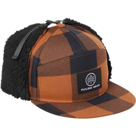 Flylow Walleye Baseball Cap with Ear Flaps (For Men) in Black/Copper