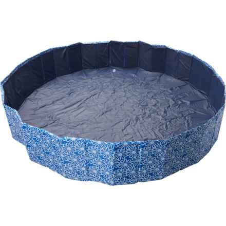Fofos Daisy Print Pet Pool - 63x12” in Blue Daisy Print