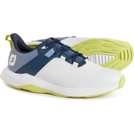 FOOTJOY ProLite Golf Shoes - Waterproof, Wide Width (For Men) in White/Blue