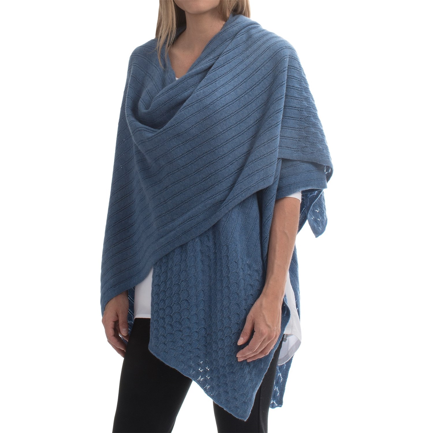 Forte Cashmere Lace Ruana Wrap (For Women) 9214A - Save 60%