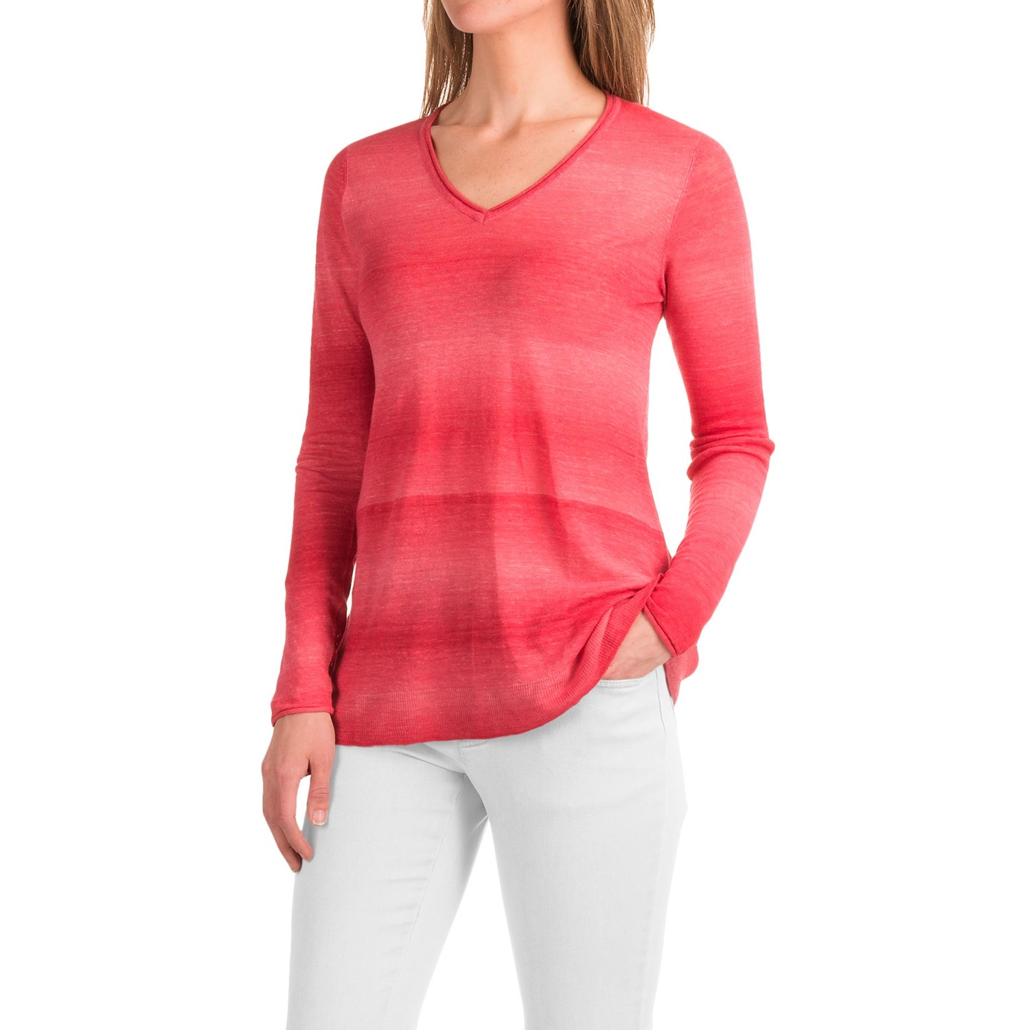 Forte Cashmere Space-Dyed Knit Shirt – Linen, Long Sleeve (For Women)