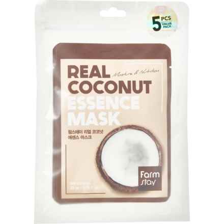 FORTHESKIN Real Coconut Essence Facial Mask - 5-Pack in Multi