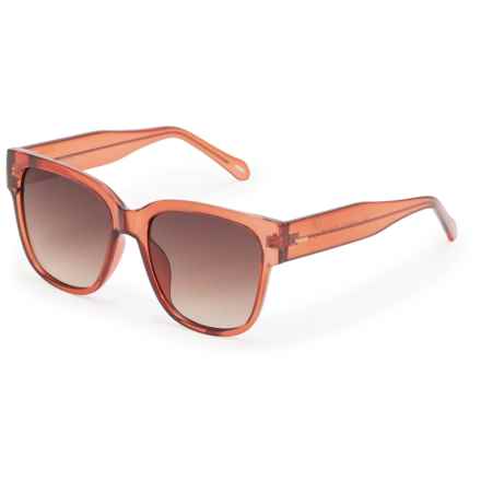 Fossil Square Sunglasses in Crystal Orange
