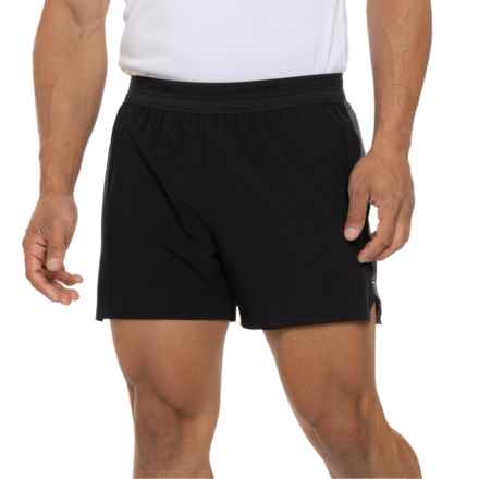 FOURLAPS Distance Shorts - 4”, Built-In Brief in Black/Charcoal