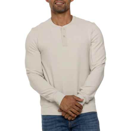 FOURLAPS Latitude Waffle-Knit Henley Shirt - Long Sleeve in Pumice