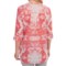 9463P_2 Foxcroft Lace Print Shirt - 3/4 Sleeve (For Women)