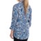 7028P_2 Foxcroft Zebra Print Tunic Shirt - 3/4 Sleeve (For Women)