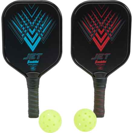 Franklin Sports Aluminum Jet Pickleball Set - 2 Players in Blue/Red
