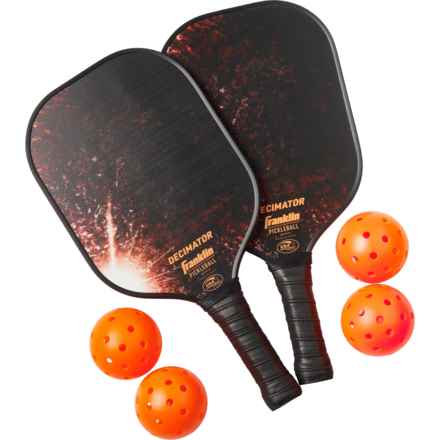 Franklin Sports Decimator Pickleball Paddle and Ball Set - 6-Piece in Orange