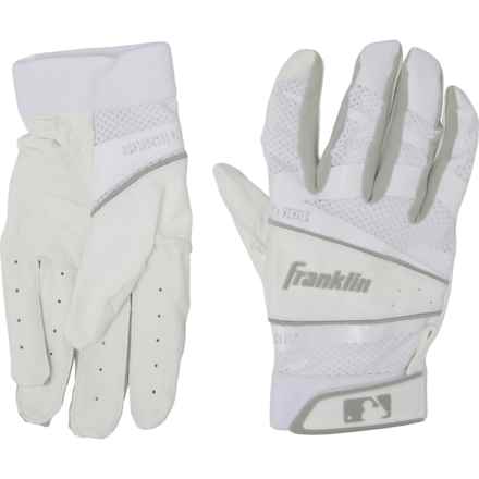 Franklin Sports Freeflex Fastpitch Softball Batting Gloves (For Women) in White/Silver