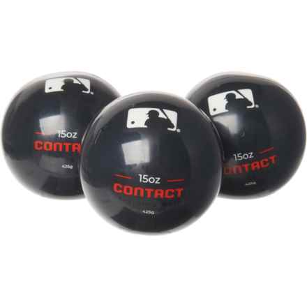 Franklin Sports MLB Contact Training Ball Set - 3-Pack, 15 oz. in Black