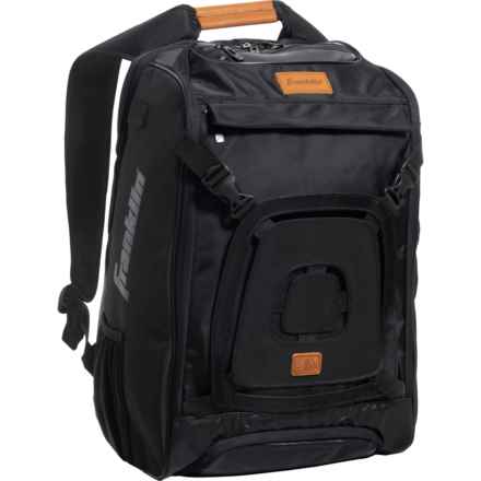 Franklin Sports MLB Traveler Plus Baseball Backpack - Black in Black