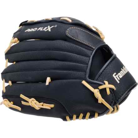 Franklin Sports Pro Flex Hybrid Baseball Glove - Right-Handed Throw, 13” in Black/Tan