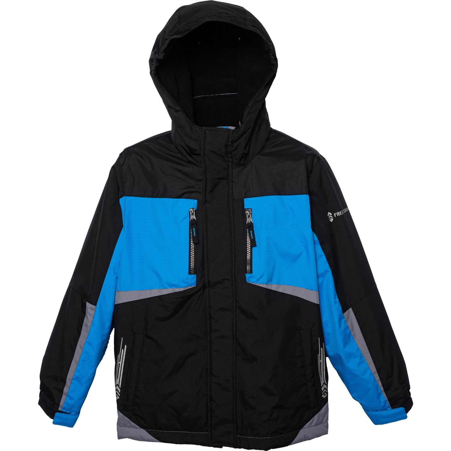 bright blue ski jacket