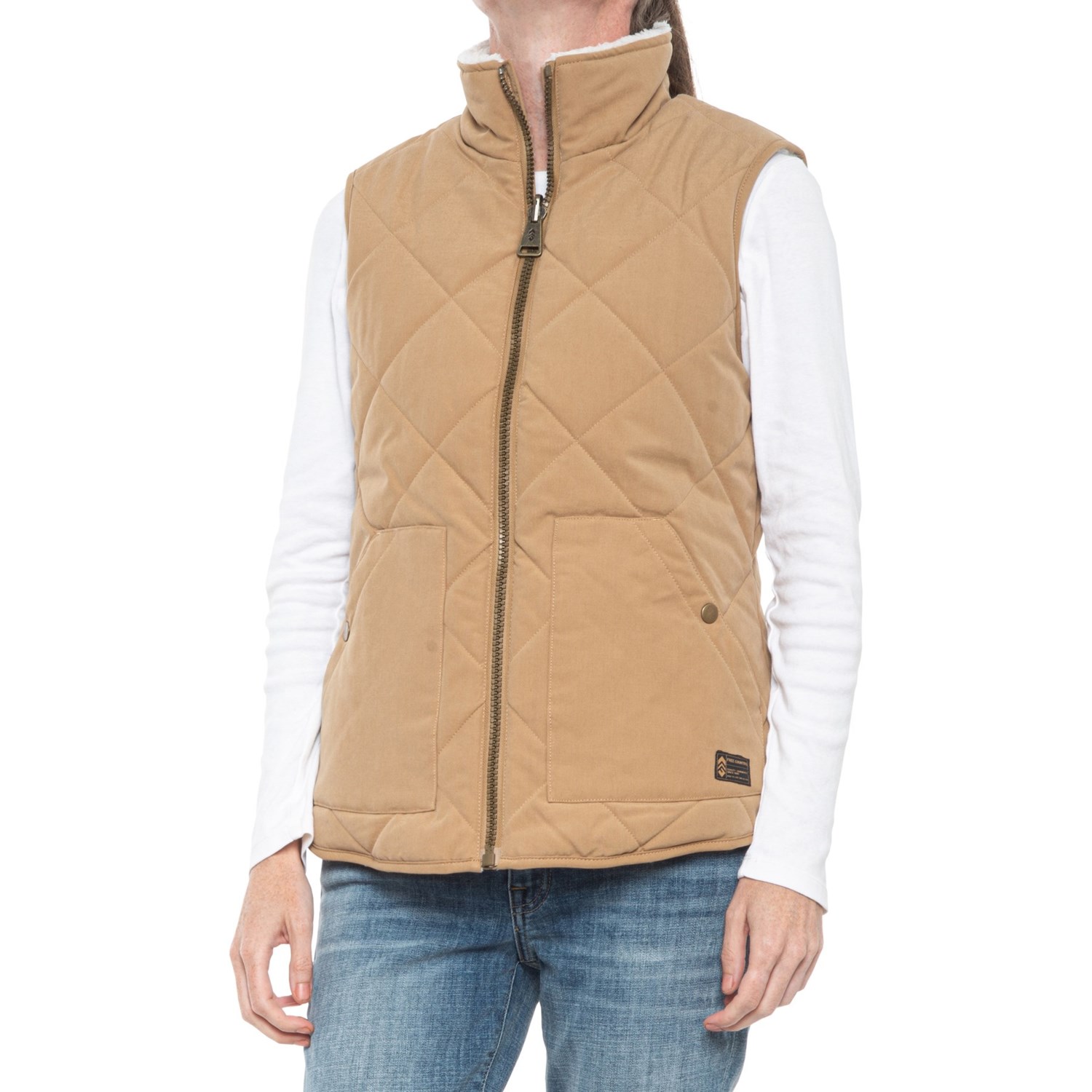 Free Country Cascade Canvas and Sherpa Reversible Vest (For Women) - Save 45%