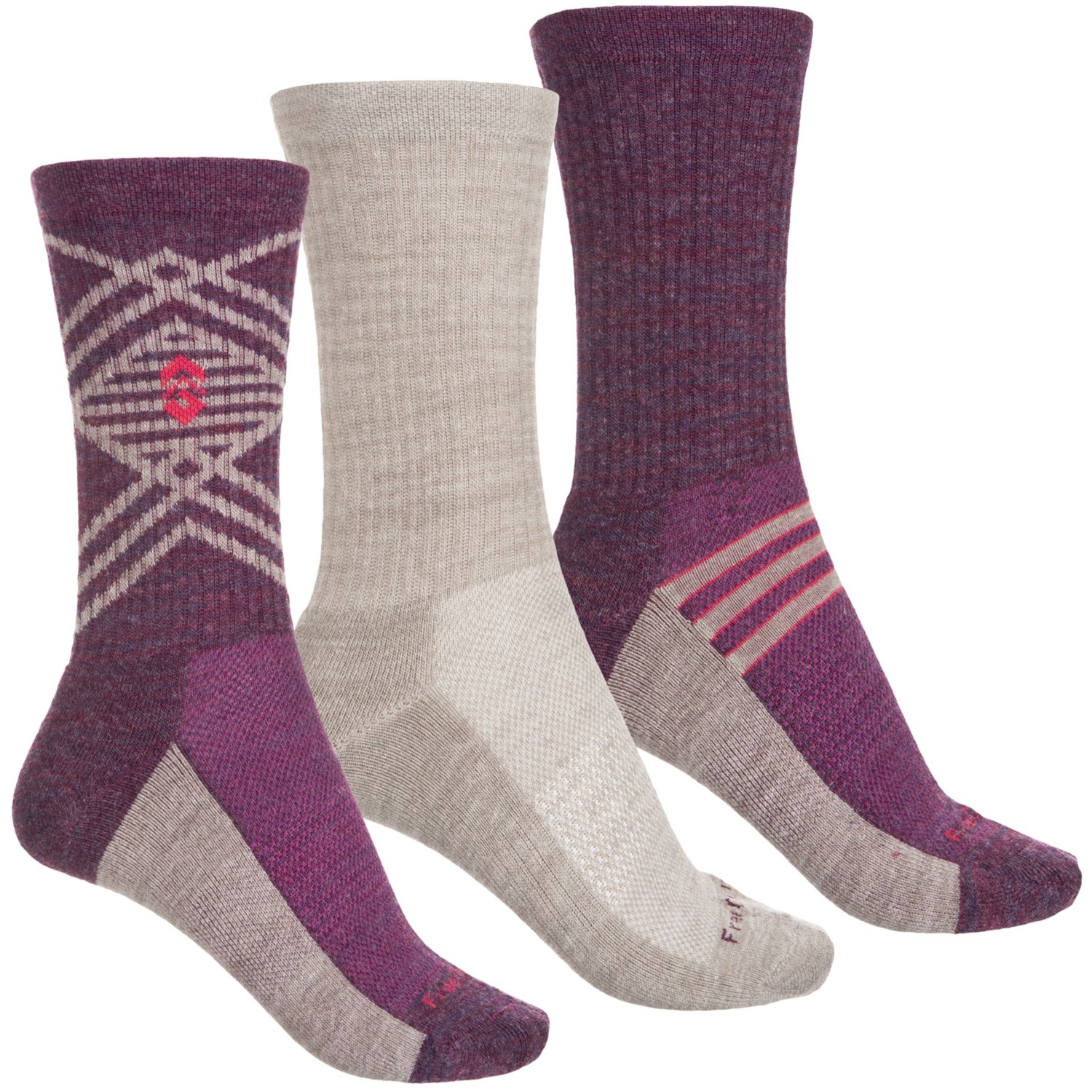 Free Country Wool-Blend Pop Marl Socks – 3-Pack, Crew (For Women)