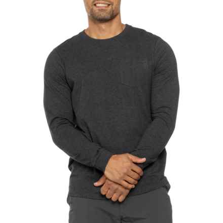 Free Fly Heritage Pocket T-Shirt - UPF 50+, Long Sleeve in Heather Black