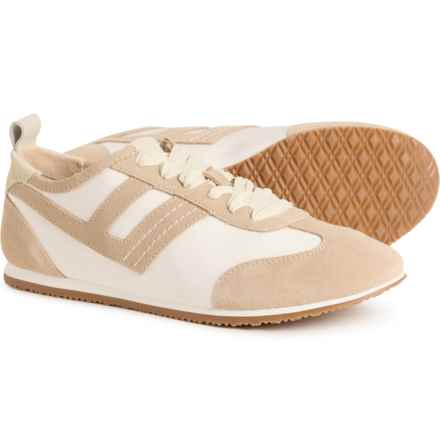 Free People Aces Tennis Shoes - Leather (For Women) in Chalk/Dessert Sand