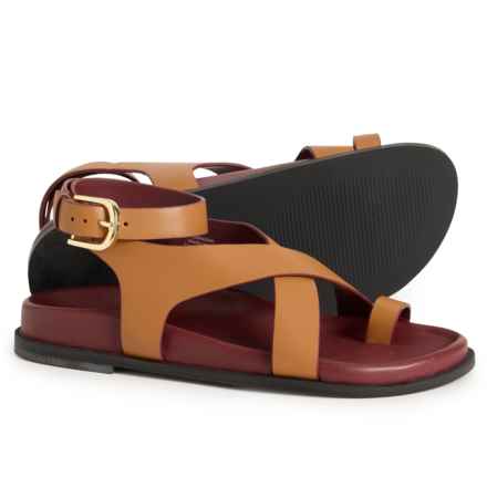Free People Anya Sandals - Leather (For Women) in Cognac