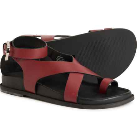 Free People Anya Sandals - Leather (For Women) in Dark Red