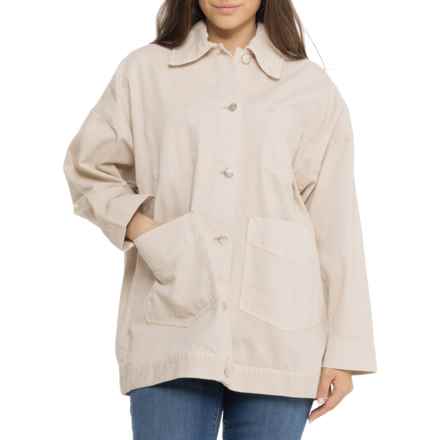Free People Avery Denim Jacket in Sugar Straw/Softest Sand