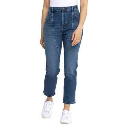 Free People Beacon Slim Crop Jeans - Mid Rise in Blue