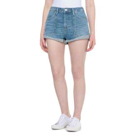 Free People Beginner’s Luck Slouch Shorts in Felicity Wash