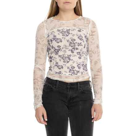 Free People Betty’s Garden Shirt - Long Sleeve in Ivory Combo