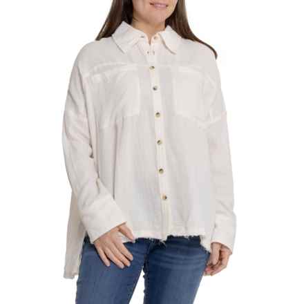 Free People Cardiff Shirt - 3/4 Sleeve in White