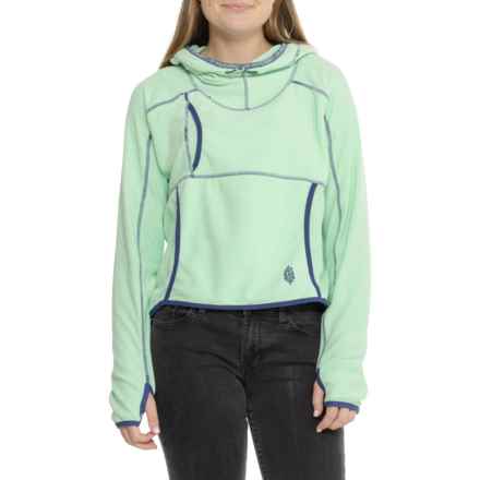 Free People Care FP on the Run Crop Hoodie in Green