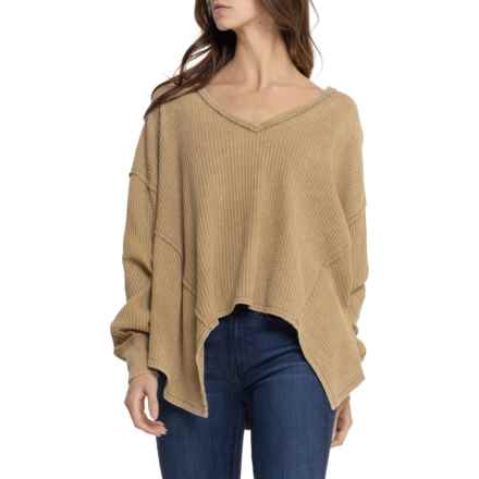 Free People Coraline Thermal Shirt - Long Sleeve in Moss